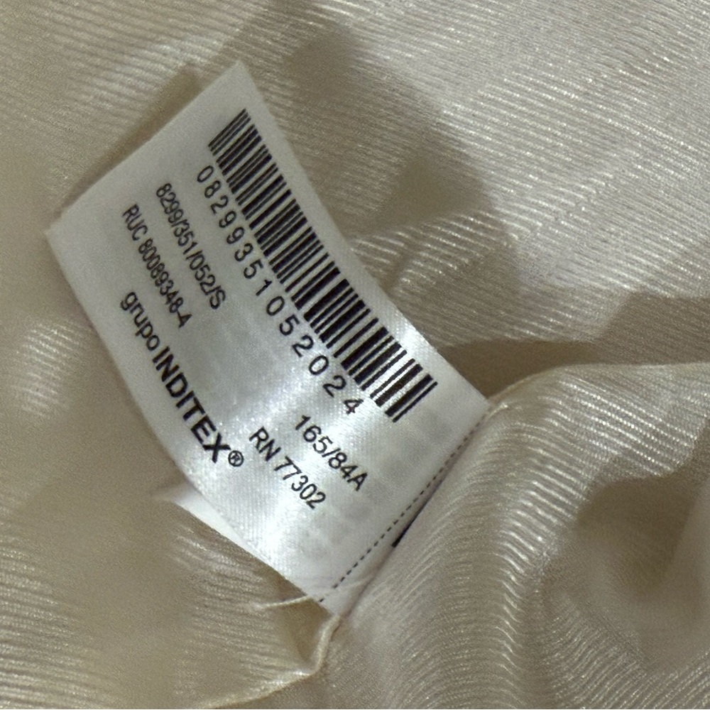 Zara Linen-Blend Vest with Bow Closures – Size S - Picture 5 of 7